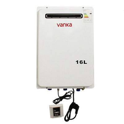 Large 16L Outdoor Gas Water Heater Wall Mounted External Tankless Water Heater 220V