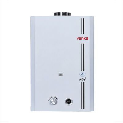 16L Flue Type Gas Water Heater Single Knob Gray Household Water Heater